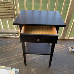 2 Single Drawer End Table’s Dark Brown 