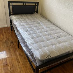 Cama Twin Size Nueva En Caja Incluye Colchon 