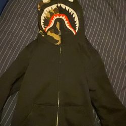Black bape hoodie size small