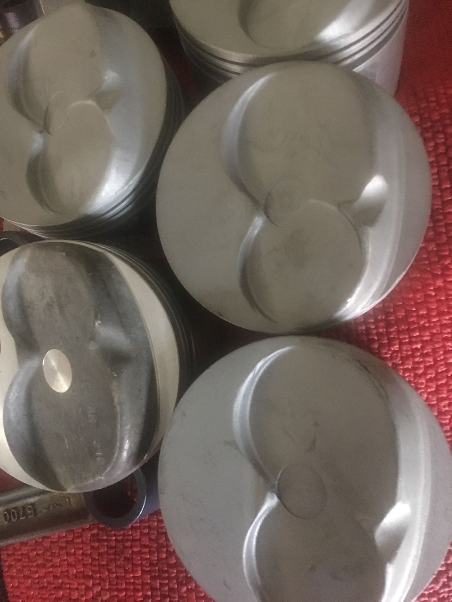 Manley Pistons used In Good Condition 12-5-TO-1-COMPRESSIONS 30-OVER AND CROWER Rods recondition With Brand New ARP Rod BOLTS FOR SB Chevy $150.00
