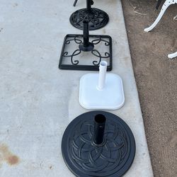 $25 Each Umbrella Stands, $85 Each cast iron  Chairs
