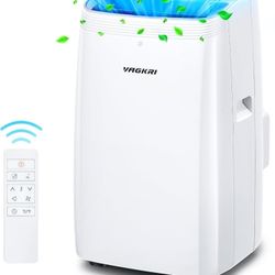 VAGKRI Portable Air Conditioners 12000 BTU ASHRAE (8150 BTU DOE/SACC),3-in-1 AC Unit with Fan & Dehumidifier Cools up to 450 sq.ft,Smart/Sleep Mode,3 