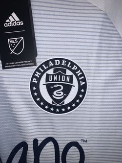 Philadelphia Union MLS Adidas Authentic Jersey Large White NWT