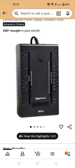 Amazon Basics Standby UPS Battery Backup & Surge Protector