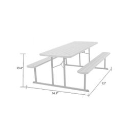 Outdoor living 6 foot folding table.