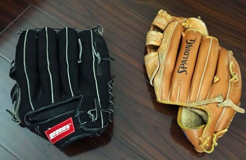 2 Right Hand Baseball Gloves