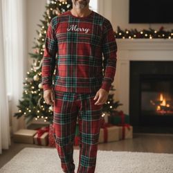 Dad pajama Christmas Men family matching pajama set outfit Navidad new red