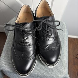 Torrid Lace Up Sports Bottom Oxford Women’s Black Faux Leather Size 12WW