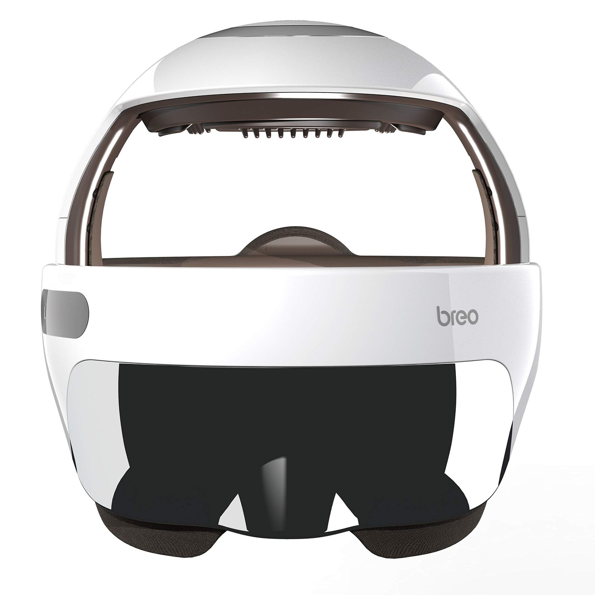 Breo iDream5s Electric Head Massager, Eye & Neck Massage Helmet with Heat, Kneading, Pressure, APP Control Scratcher for Relax