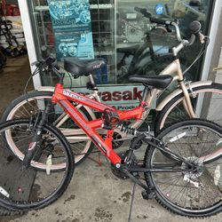 Cruiser Bike And A Mountain Bike