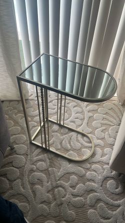 Mirrored side table