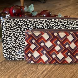 EUC  Bundle Of Fossil Waxed Canvas Pouches