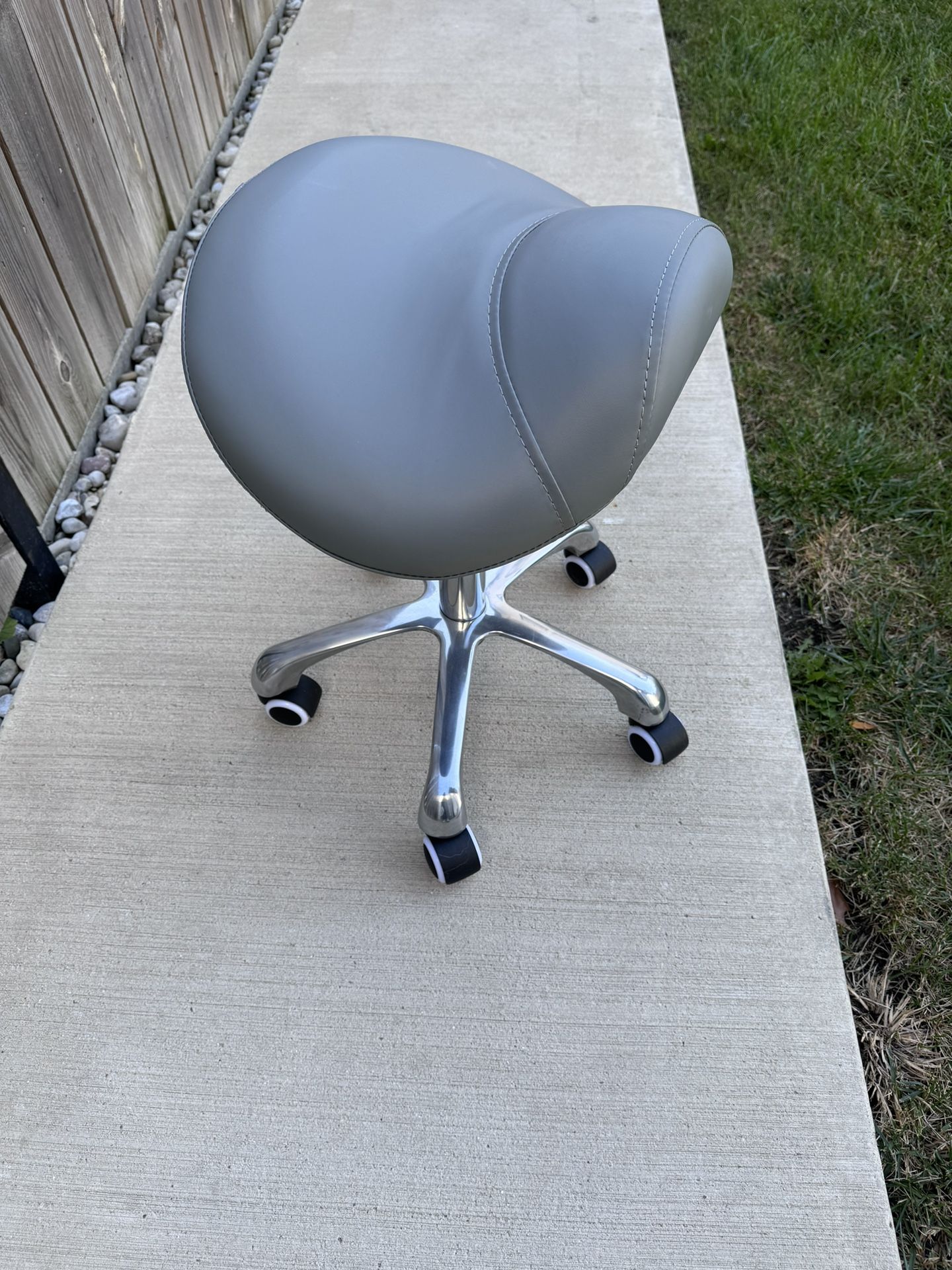 Saddle Stool Rolling Chair I Adjustable Height- Like New!