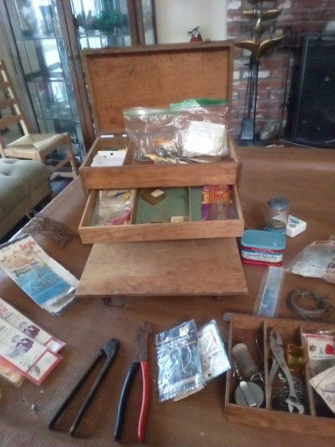Fishing Tackle Box With Gear