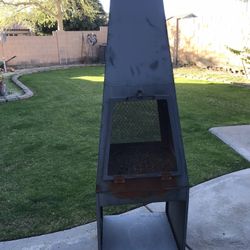 Metal Fire Pit Fire Place Mcm Style Design