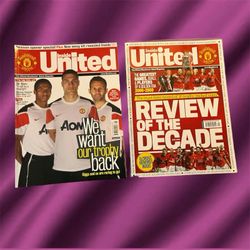Inside United Magazine Jan & Sept 2010 UK Import Manchester Soccer Futbol