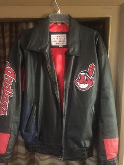 Nice Leather Cleveland Indians Jacket