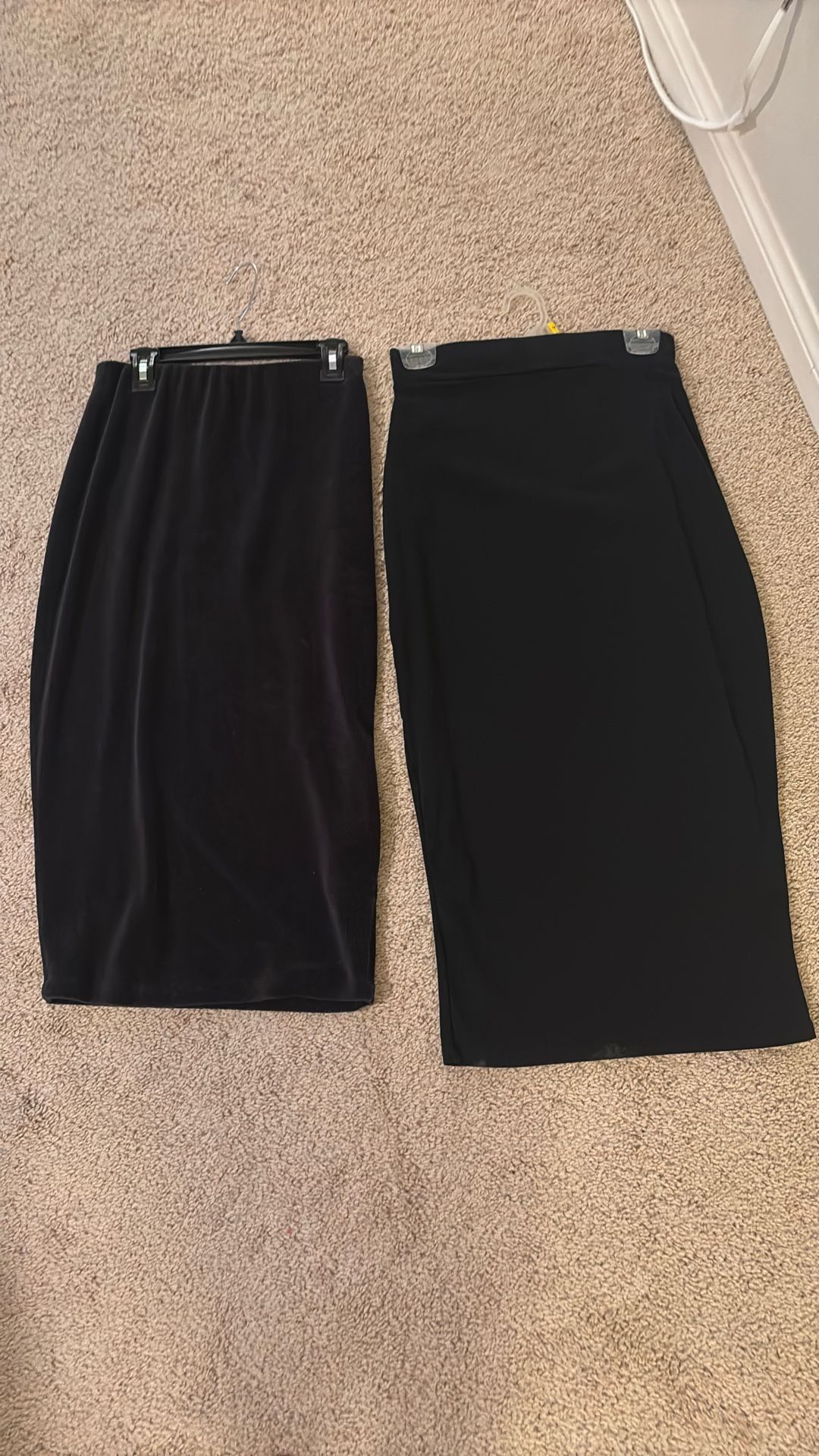 Black Pencil Skirts - Pair Of 2