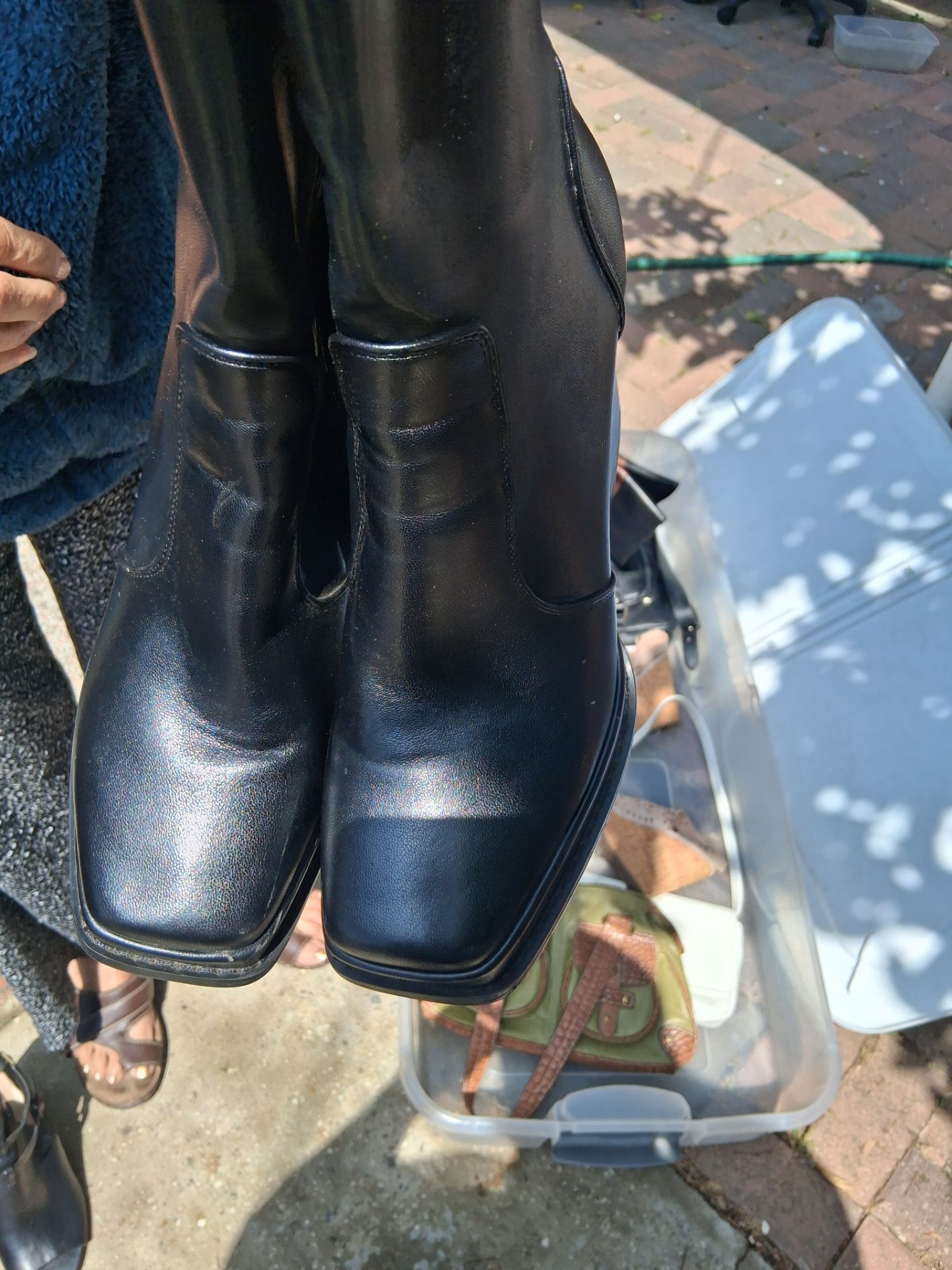 Leather boots