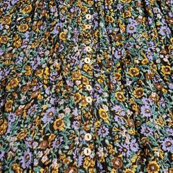 Urban Outfitters Floral Button Down Skirt With Slit