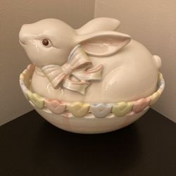 Easter Bunny Rabbit Ceramic Bowl