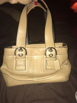 Coach tan hand bag
