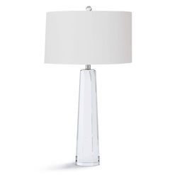 Two Regina Andrew Crystal Tapered Hex Table Lamps