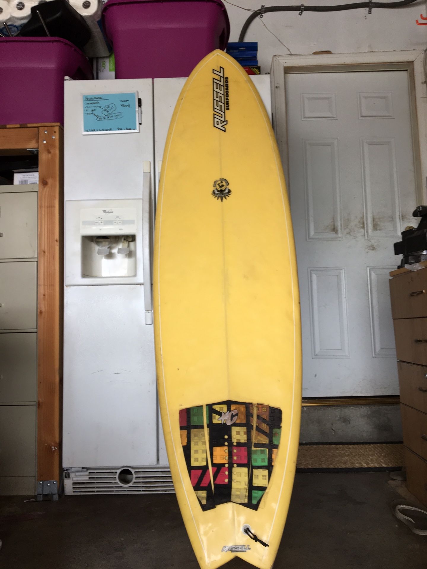 Russell surfboard retro fish