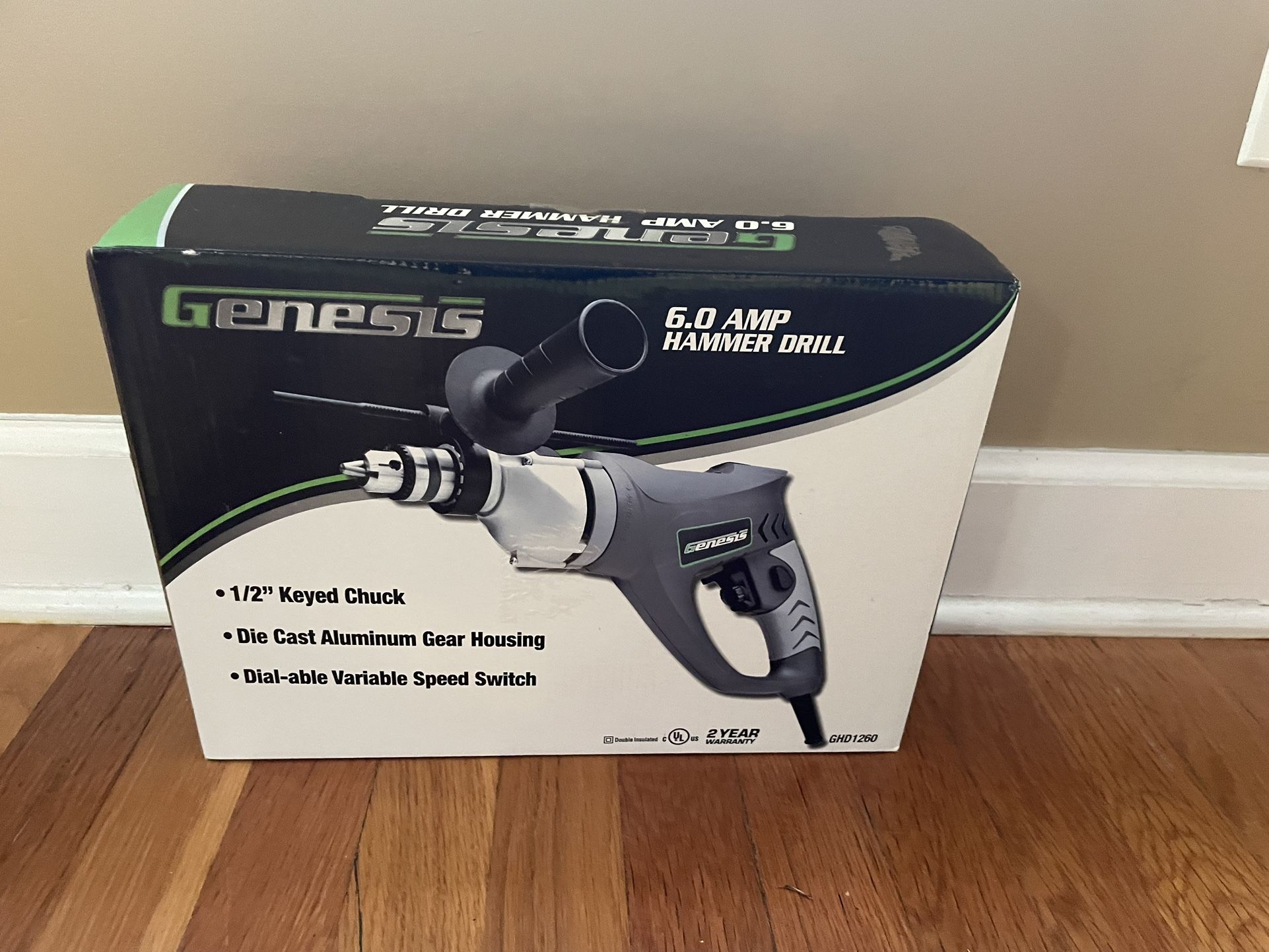 Genesis 6 amp Hammer Drill Box Manual