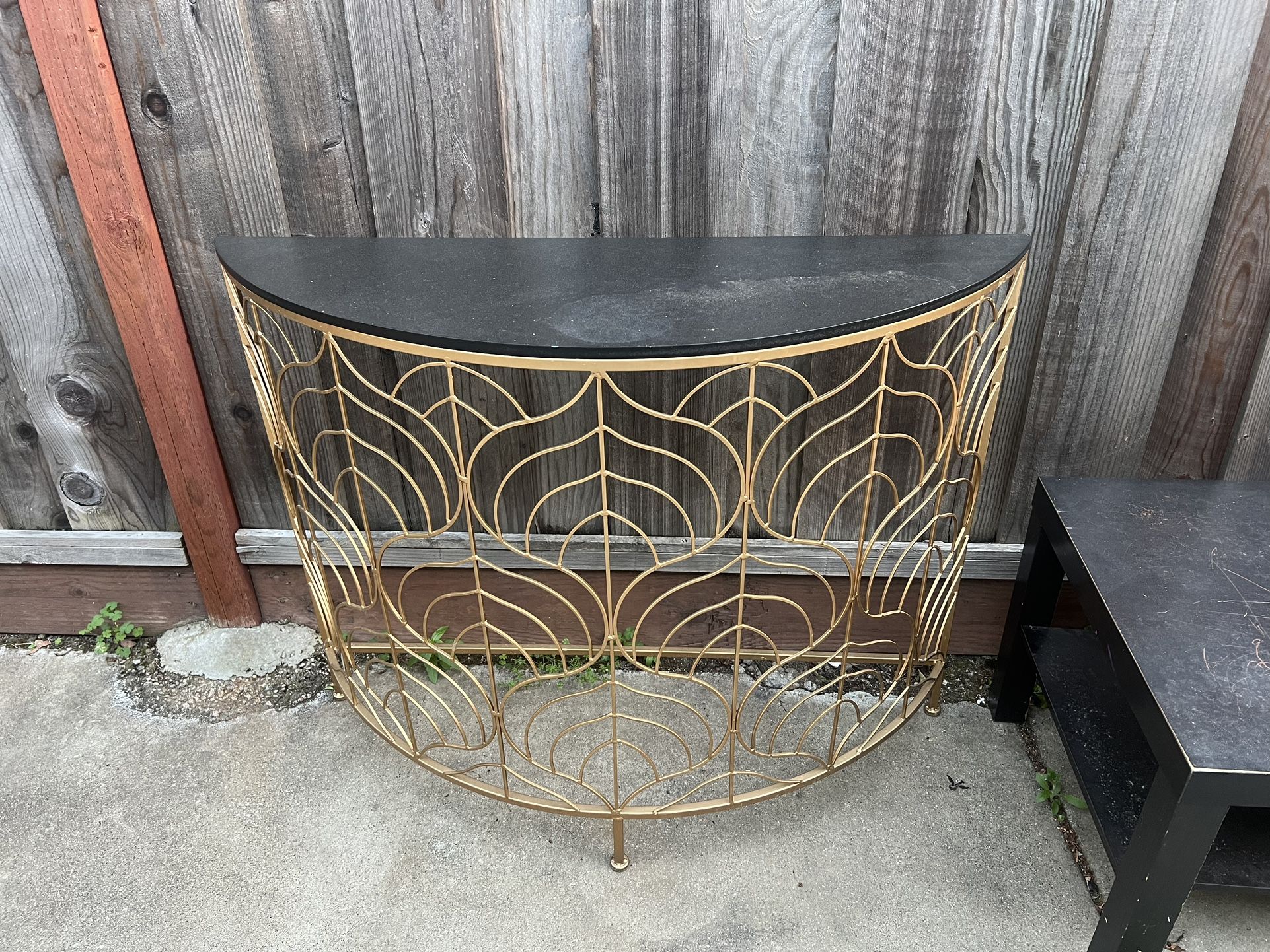 Black And Gold Console Table 