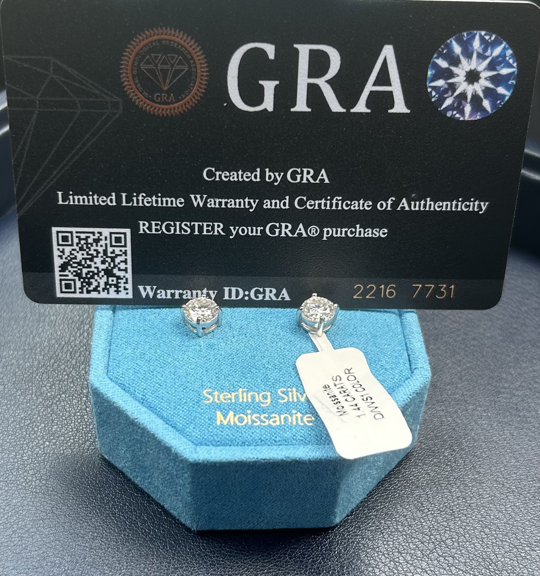 Diamond Earrings MOISSANITE PASS DIAMOND TESTER