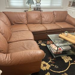 Brown Leather Sectional (Montebello Collection from Scandinavian Design)