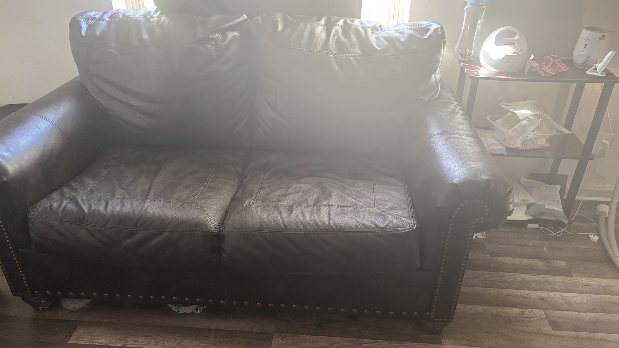 Ashley Leather Couch 