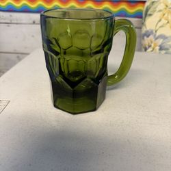 Anchor Hocking Avocado Green Glass Cup 