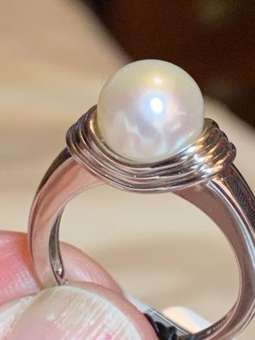 NWT Honora White Freshwater Pearl Ring