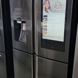 Black-Stainless Smart French 4-Door Cooling And Freezing With Warranty 