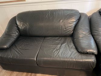 Genuine Leather Sofa -$100