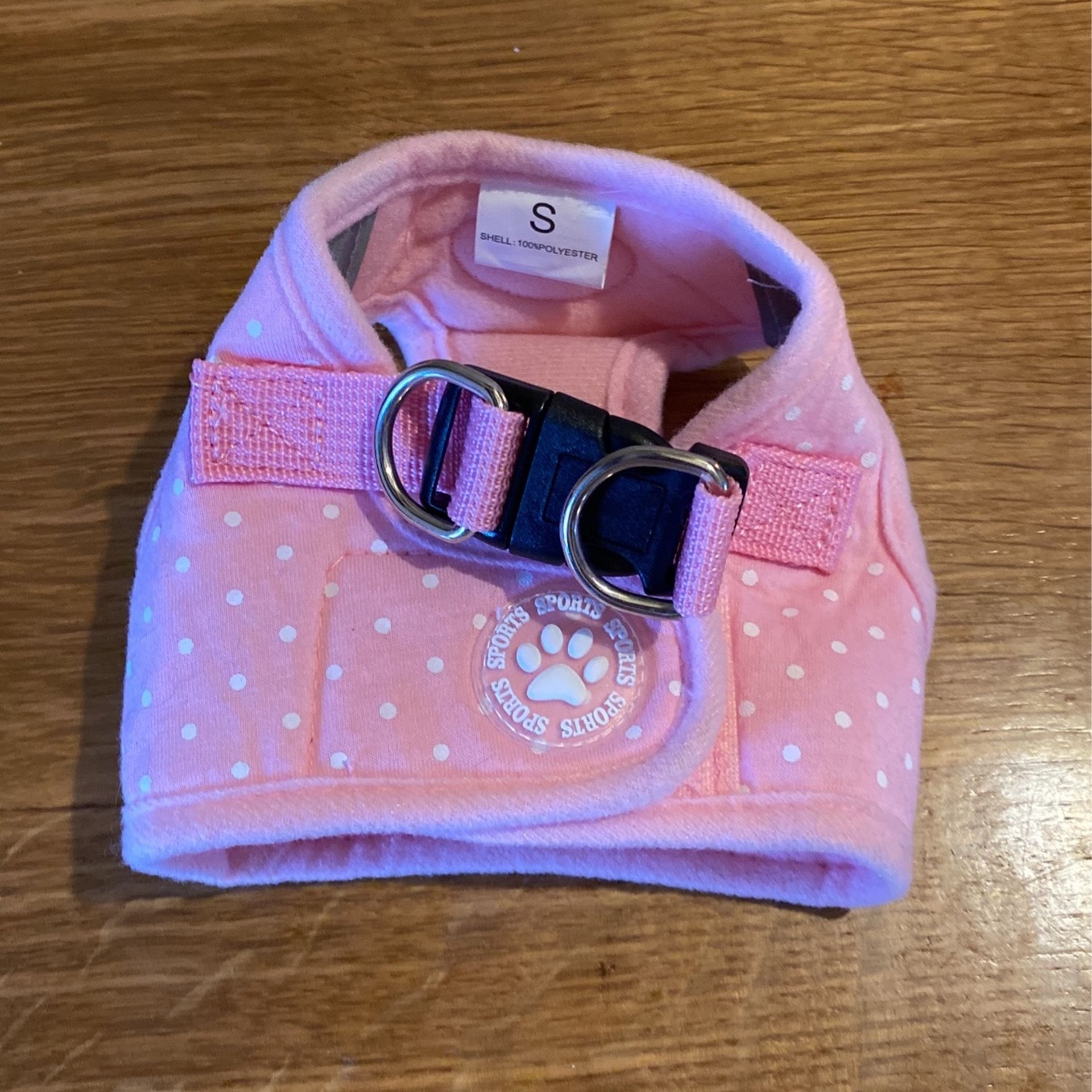 Pink Polka Dot Dog Harness
