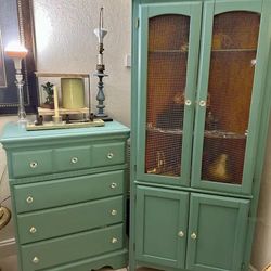 Dresser And Corner Cabinet. Firm Price!