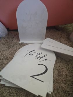 Table Numbers