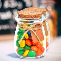 24 Pack 3.4Oz Glass Favor Jar with Cork Lids