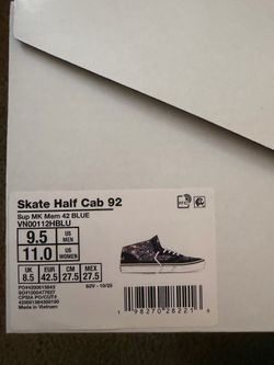 SUPREME VANS HALF CAB MIKE KELLEY  SZ 9.5