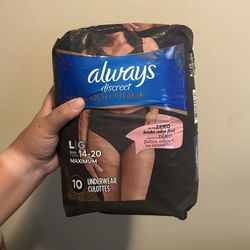 Always Discreet Boutique Underwear Women's Incontinence - Maximum Protection - Large - 10ct