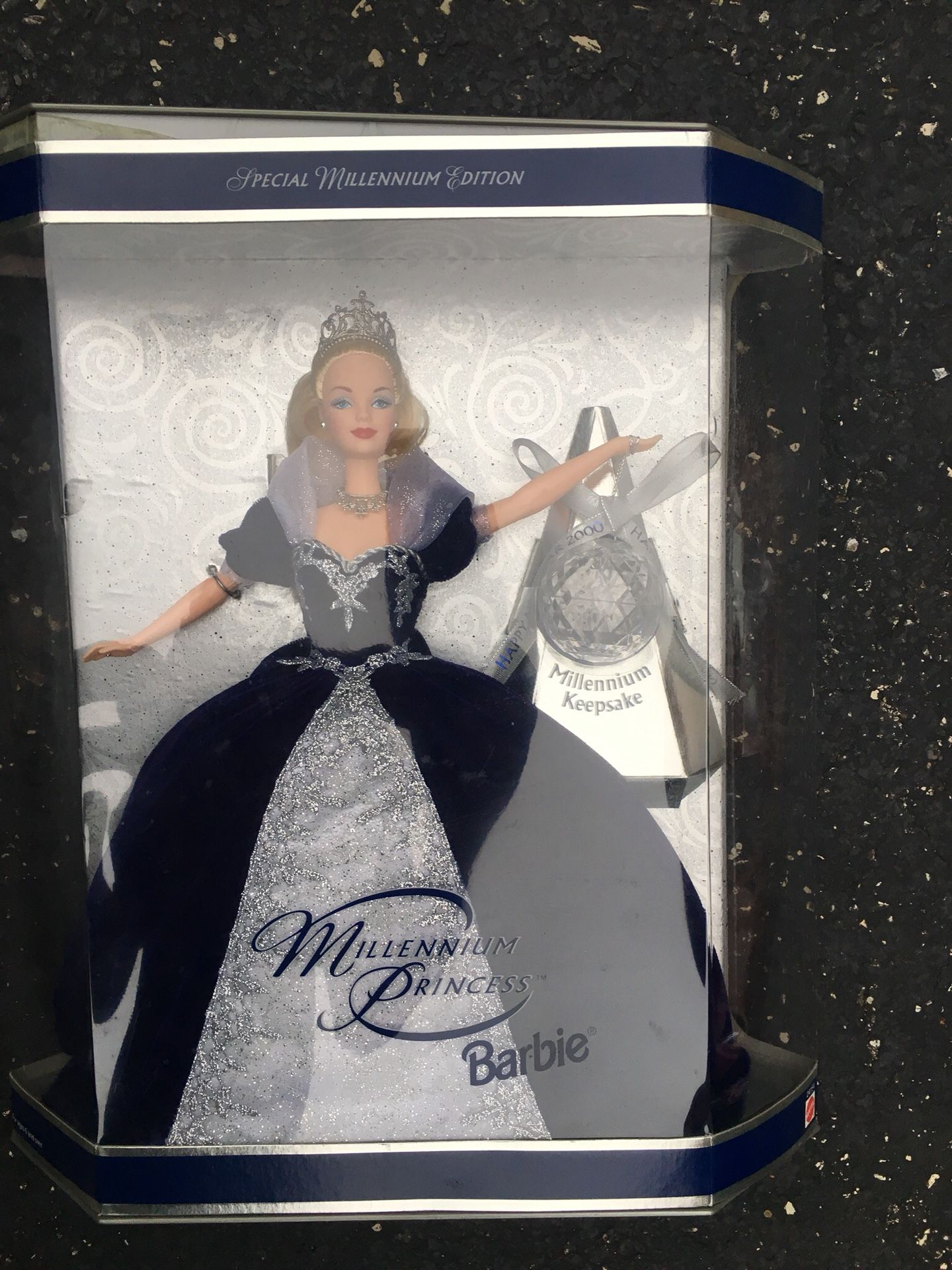 Millennium princess Barbie with millennium keepsake