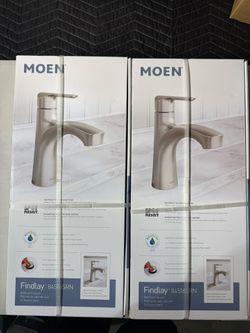 MOEN Findlay Single-Handle Single-Hole Bathroom Faucet in Spot Resist Brushed Nickel