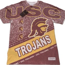 Mitchell & Ness USC Trojans T Shirt Men’s Small & Medium New $60 MSRP