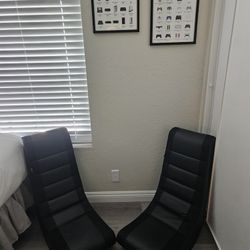 Two Awesome Video games Chairs And Video Game Art