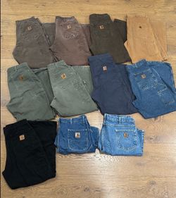 Carhartt Carpenter Pants Lot Sizes 34-36
