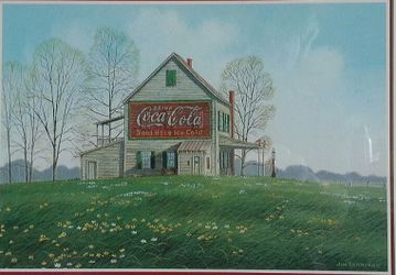 Framed Coke Image - 12"x16"