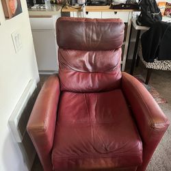 FREE FREE FREE .. Burgundy Leather Recliner 